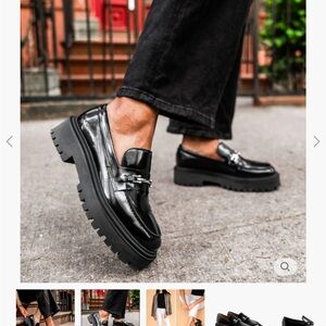 Women’s Black Platform Loafers